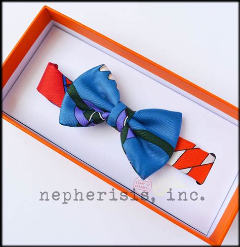 Noeud papillon silk tie Hermès Blue in Silk 